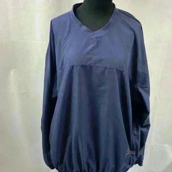 FootJoy DryJoys Windbreaker Golf Jacket Men Large Blue Long Sleeve - Picture 1 of 5
